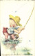 CPA Enfant Peche - Fischerei
