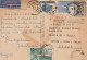 POLAND-EGYPT Airmail Postcard Tied Multi Stamps Censored & Send Warsaw-Cairo 1958 #K - Covers & Documents