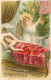  ANGES , Carte Gaufrée Surlignée Or ,  * 573 64 - Engel