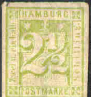 Pays :  21,3 (Allemagne : Hambourg)        Yvert Et Tellier N° : 12 Ndent - Hamburg