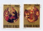 NIGER    N° 560 Et N° 561  Oblitérés  --Natalité--Noel 1981--Botticelli Et Botticini - Níger (1960-...)