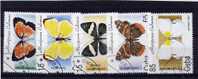 Cuba 1997  Yvertn° 3622-26 (°) Oblitéré Cote 3,25 € Faune Papillons Butterflies Vlinders - Used Stamps