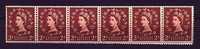 GREAT BRITAIN COIL STRIP OF 12 1957 - VF MNH! - Otros & Sin Clasificación