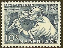 NEDERLAND 1952 Mijnwerker Stamp Mint Hinged 587 #98 - Ongebruikt