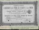 CIE DU CHEMIN DE FER DE CAEN A LA MER (1889) - Railway & Tramway
