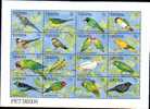 Tanzania Mint Full Sets In Blocks 16 Stamps With   Parrots - Perroquets & Tropicaux