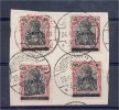 GERMANY SAARE 1920 40 PFENNIG 4x On Piece VFU! - Other & Unclassified