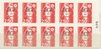 1992  Carnet Marianne Briat 2,50 F Autocollant - Markenheftchen