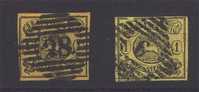 GERMANY, BRUNSWICK, 1 Silbergroschen 1853, 2 STAMPS F/VFU! - Brunswick