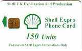 GB STATION PETROLE SHELL  Chip Card A PUCE 150U Ut - Badge Di Eventi E Manifestazioni