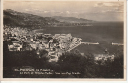 Monaco:le Port Et Vue Sur Cap Martin - Hafen