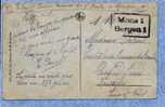 Postkaart Met Omkaderde Naamstempel MONS / BERGEN 1 (noodstempel) - Fortune Cancels (1919)
