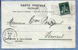 110 Op Postkaart Met Firmaperforatie D&P (De Leeuw& Philippsen Anvers) - 1912 Pellens