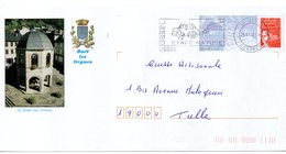 Entier Postal PAP Local Personalisé. Bort Les Orgues, La Halle Aux Grains, Blason - PAP: Aufdrucke/Luquet