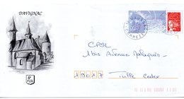 Entier Postal PAP Local Personalisé. Davignac église Blason Cerf - Listos Para Enviar: Transplantes /Luquet