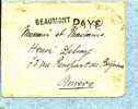 Brief Met Naamstempel BEAUMONT + Stempel " PAYE " (uit Nood) - Noodstempels (1919)