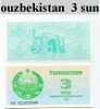 Billet De Ouzbekistan 3 Sun - Oezbekistan