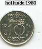Piece De Hollande 10 Cent 1980 - Autres & Non Classés