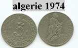 Piece D´algérie 5 Dinar 1974 - Algérie