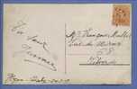 135 Op Postkaart Met Kiesbureelstempel HYON Op 25/mars/19 (noodstempel) - 1915-1920 Albert I