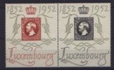 LUXEMBOURG, 1952 PAIR 100 YEARS O STAMPS, NEVER HINGED - Neufs