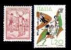 Mint Stamps With Volleyball CSSR And Italia. - Volleybal