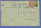 166 + 135 Op Postkaart Met Vlagstempel BRUSSEL Op 15/08/1921 - 1919-1920  Cascos De Trinchera