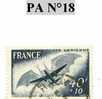 TIMBRE DE FRANCE  PA N°18 1946 - 1927-1959 Usati