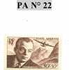 TIMBRE DE FRANCE  PA N°21 1947 - 1927-1959 Used