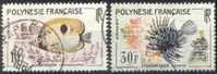 POLYNESIE FRANCAISE Poste 19 + 20 (o) Poisson Exotique Fish Fisch [cote 11 EUR] - Used Stamps