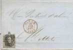 Lettre De NAMUR à METTET 10/4/57 N°6 Margé **SUPER FRAIS** - 1851-1857 Medaglioni (6/8)