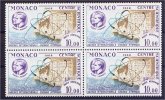 MONACO 10 FRANCS Airpost 1962 - NEVER HINGED ** Block Of 4! - Aéreo