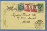 110+123(x2) Op Entier EXPRES, Telegraafstempel BRUSSEL (N°) > Telegraafstempel BRUSSEL 21 - 1912 Pellens