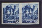 GERMANY SAAR RARE IMPERF IN PAIR VF MNH! - Andere & Zonder Classificatie