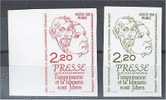 FRANCE "PRESSE",  2 DIFFERENT NEVER HINGED COLOR PROOFS **! - Other & Unclassified