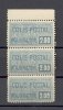 FRANCE, RAILWAY STAMP 1926 VF MNH STRIP OF 3 - Mint/Hinged