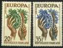 #687 - France/Europa 1957 Yvert 1122-1123 ** - 1957