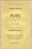 Pope Par Ian Jack - Collection Writers And Their Work - Longmans, Green & Co., London, 1962 - Literatur