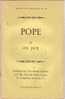 Pope Par Ian Jack - Collection Writers And Their Work - Longmans, Green & Co., London, 1962 - Literatuur