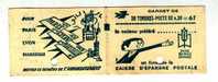 CARNET TIMBRES 20X 0.30 = 6F  Vide De 1967 - Other & Unclassified