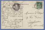 110 Op Postkaart Met Cirkelstempel MIDDELKERKE Op 12/08/1914 Naar BRUSSEL Op 13/08/1914   (Offensief W.O.I) - Otros & Sin Clasificación