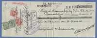 74(x2) + 83(x2) Op Recu Met Firma-perforatie (Perfin / Perfore) "B.F. " Banque De Flandre - 1863-09