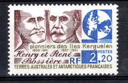 Timbre TAAF ** MNH N° 147 Hommage Aux Pionniers Des Iles Kerguelen. Henri Et René Bossière - Other & Unclassified