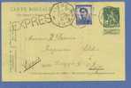 120 Op Entier EXPRES, Cirkelstempel JUMET 1E Op 24/08/1903 Naar LIEGE, Telegraafstempel Op 24/8/1913 - 1912 Pellens