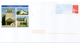 TIRAGE 100 Exemplaires Entier Postal Neuf PAP Local Personalisé. Corrèze. CUBLAC AVEC TIMBRE LUQUET. Eglise - PAP: Ristampa/Luquet
