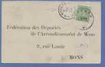 137 Op Postkaart Met Voorlopige Dubbelringstempel Van CUESMES Van 1919 (noodstempel) - 1915-1920 Alberto I