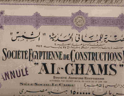 STE EGYPTIENNE DE CONSTRUCTIONS MODERNES AL CHAMS - Industrie