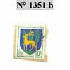 Timbre De France SUR FRAGMENT  N° 1351B - 1941-66 Escudos Y Blasones