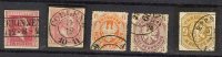 GERMANY, NICE GROUP 5 DIFFERENT STAMPS PRUSSIA / PREUSSEN, VFU - Used