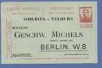 Entier Met Opdruk " Maison SOIERIES-VELOURS " Berlin Allemagne - 1912 Pellens